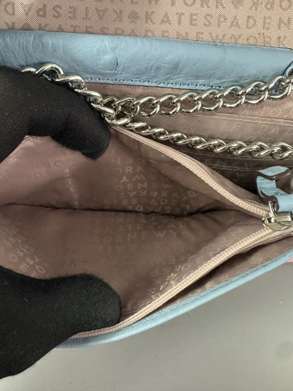 Kate Spade Leather Isabeli Alexander Avenue Crossbody Chain Bag